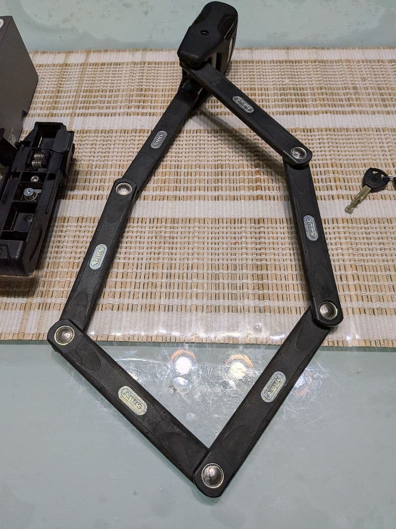 ABUS アラームモデル 折りたたみロック 鍵2本付き