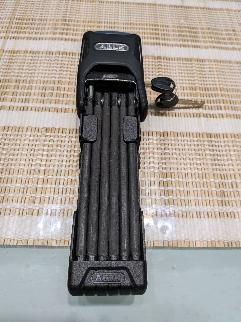 ABUS アラームモデル 折りたたみロック 鍵2本付き