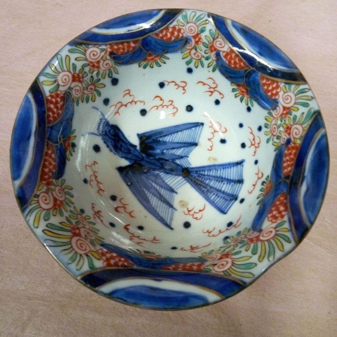 古伊万里　古美術　古道具　骨董品 錦絵麒麟鳳凰文様　三つ鉢