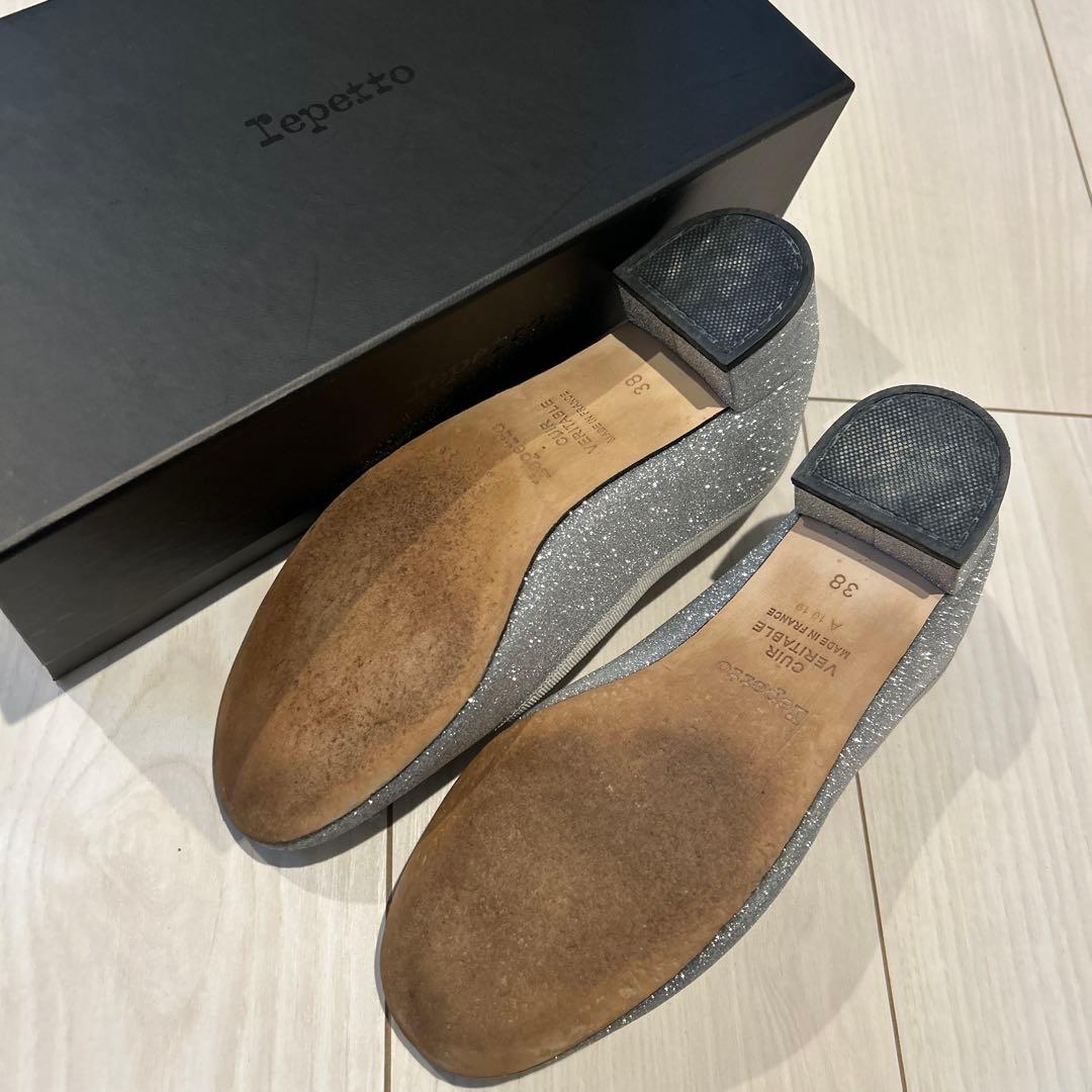 Repetto シルバー バレエシューズ 38