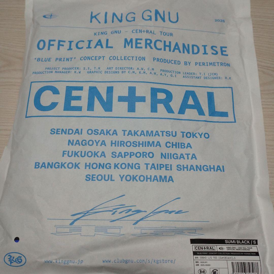 king gnu CEN＋RAL SOBAD L/S TEE スミクロ　S