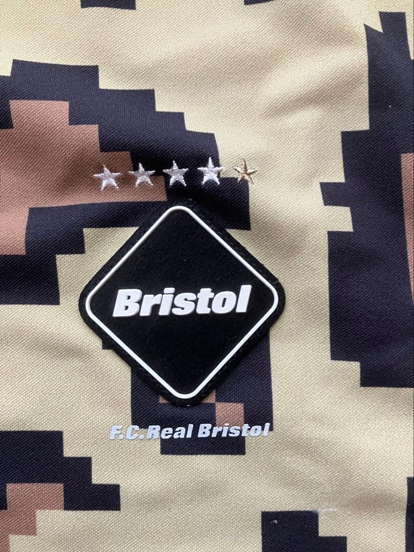 F.C.Real Bristol ゴルフ モックネック ブロックヒョウ柄