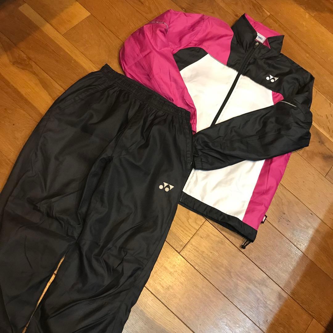 YONEX ジャケットとパンツセット Sサイズ ピンク/黒/白