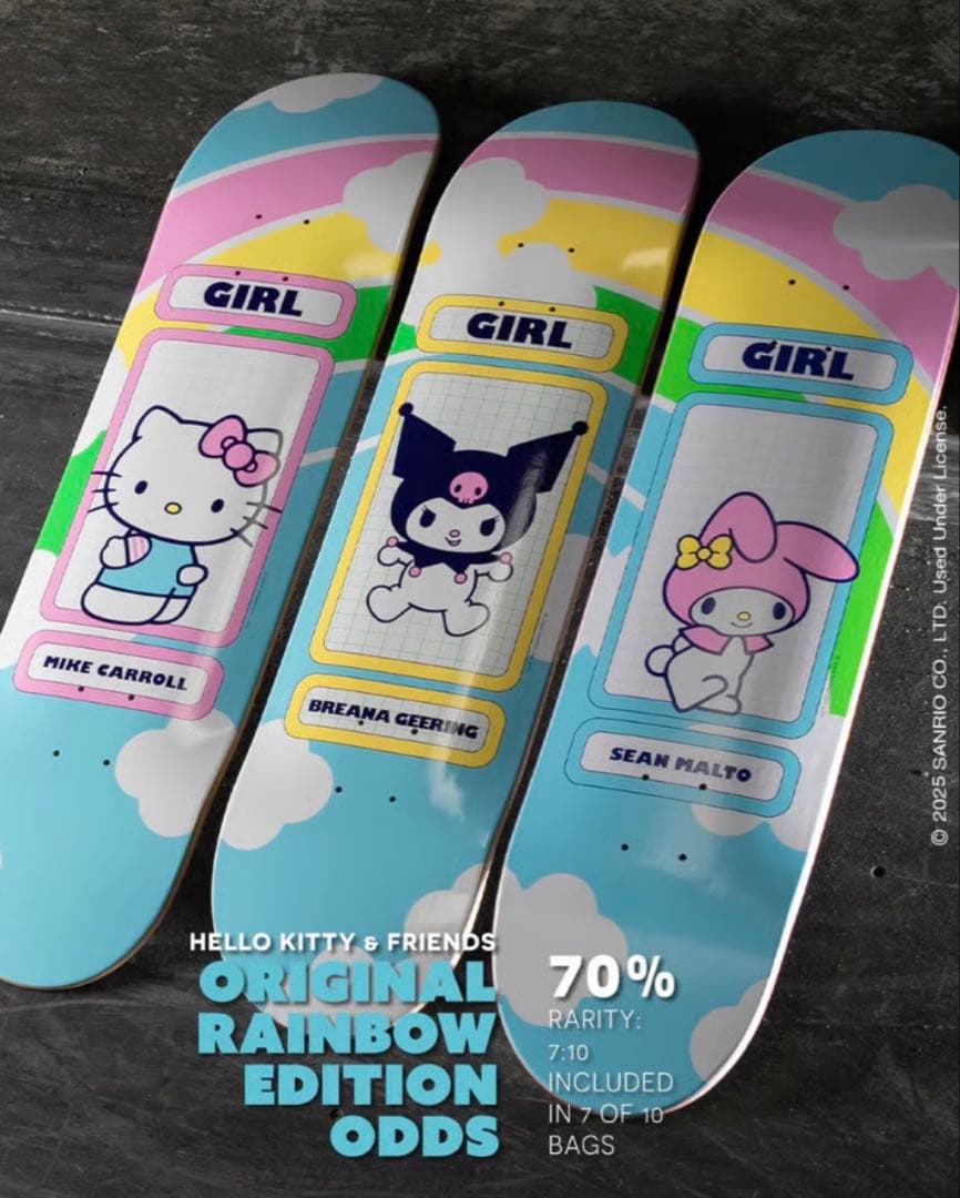 未開封 Girl x サンリオ クロミちゃん スケボー デッキ Kuromi
