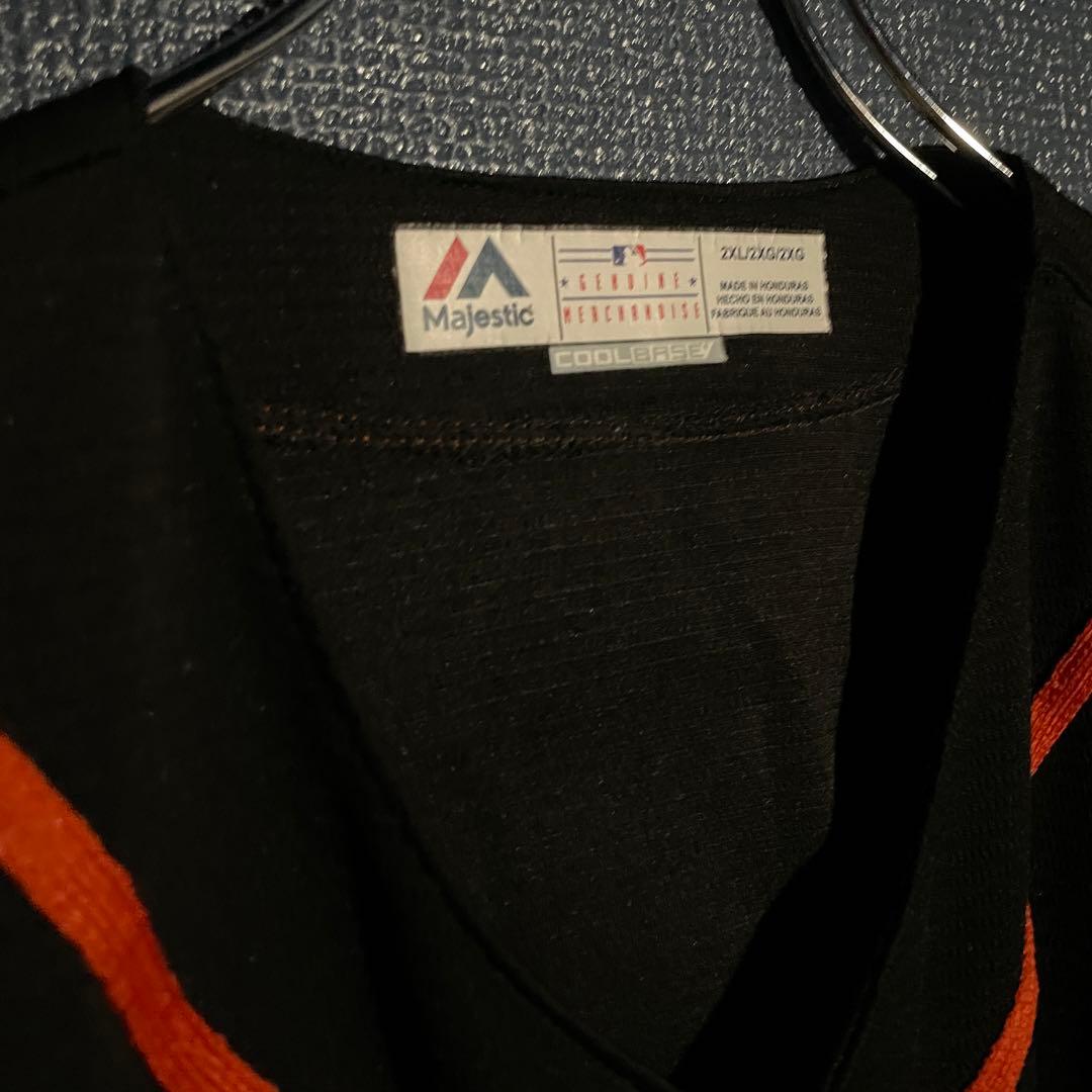 Majestic サンフランシスコ ジャイアンツ ベースボールシャツ 2XL 黒