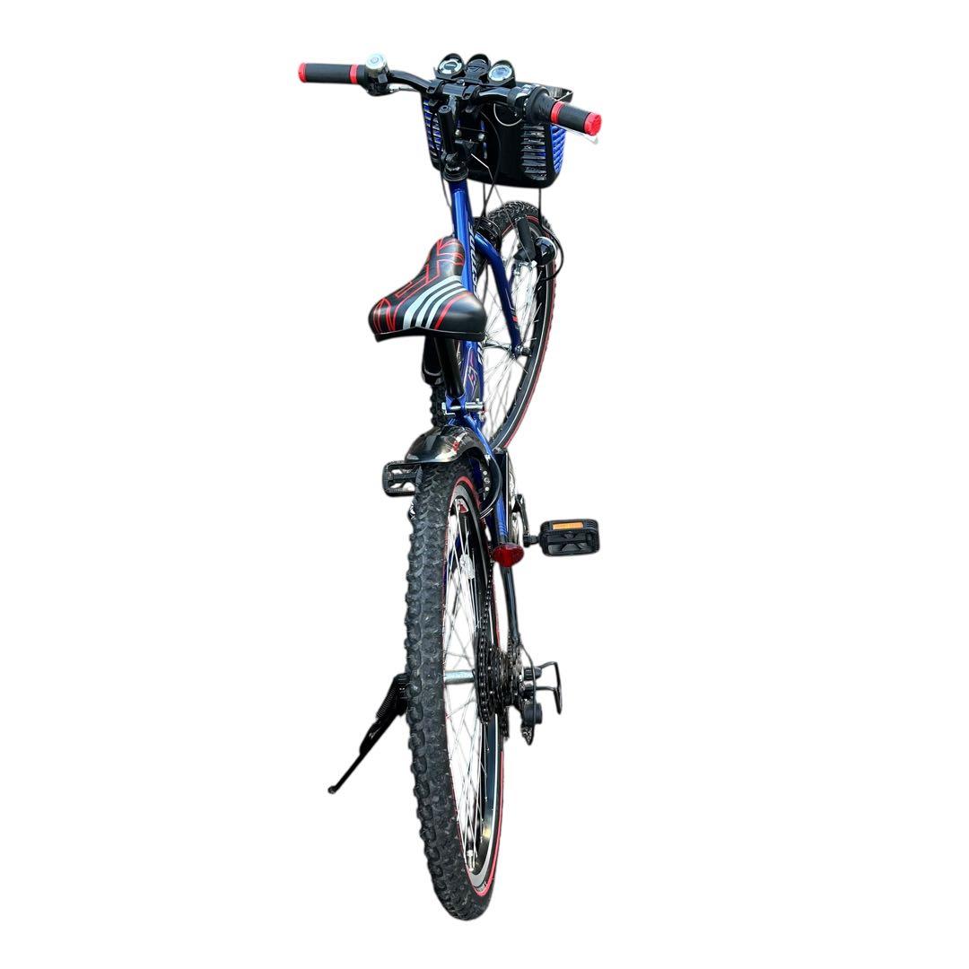 ブリヂストン 子供用自転車 青 前カゴ付　24インチ