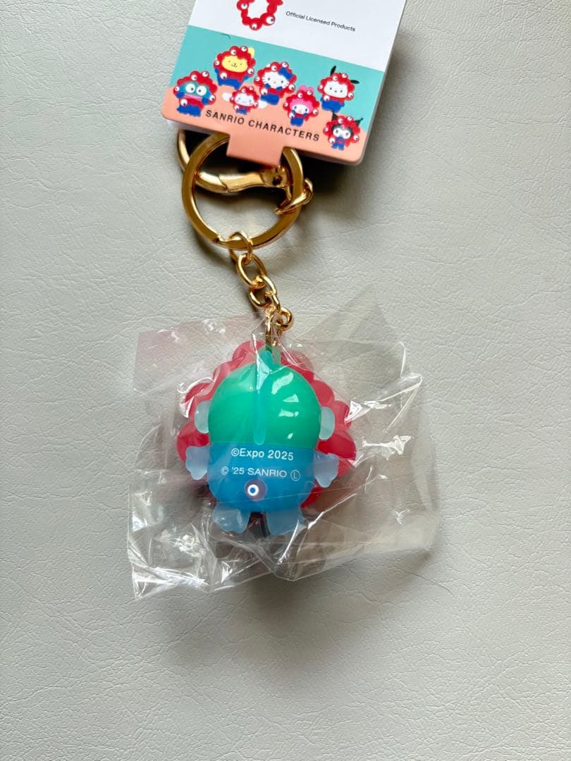 サンリオ　ミャクミャク　立体マスコット　クリアキーホルダー