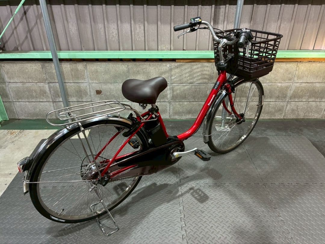 №8797 電動自転車Panasonic ビビDX 26インチ レッド